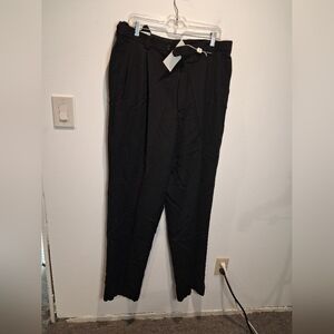 New Armani Collezioni Mens Size 38r Black Wool Dress Pants